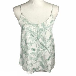 RVCA Tank Top XS Tropical Beach Surf Green White
